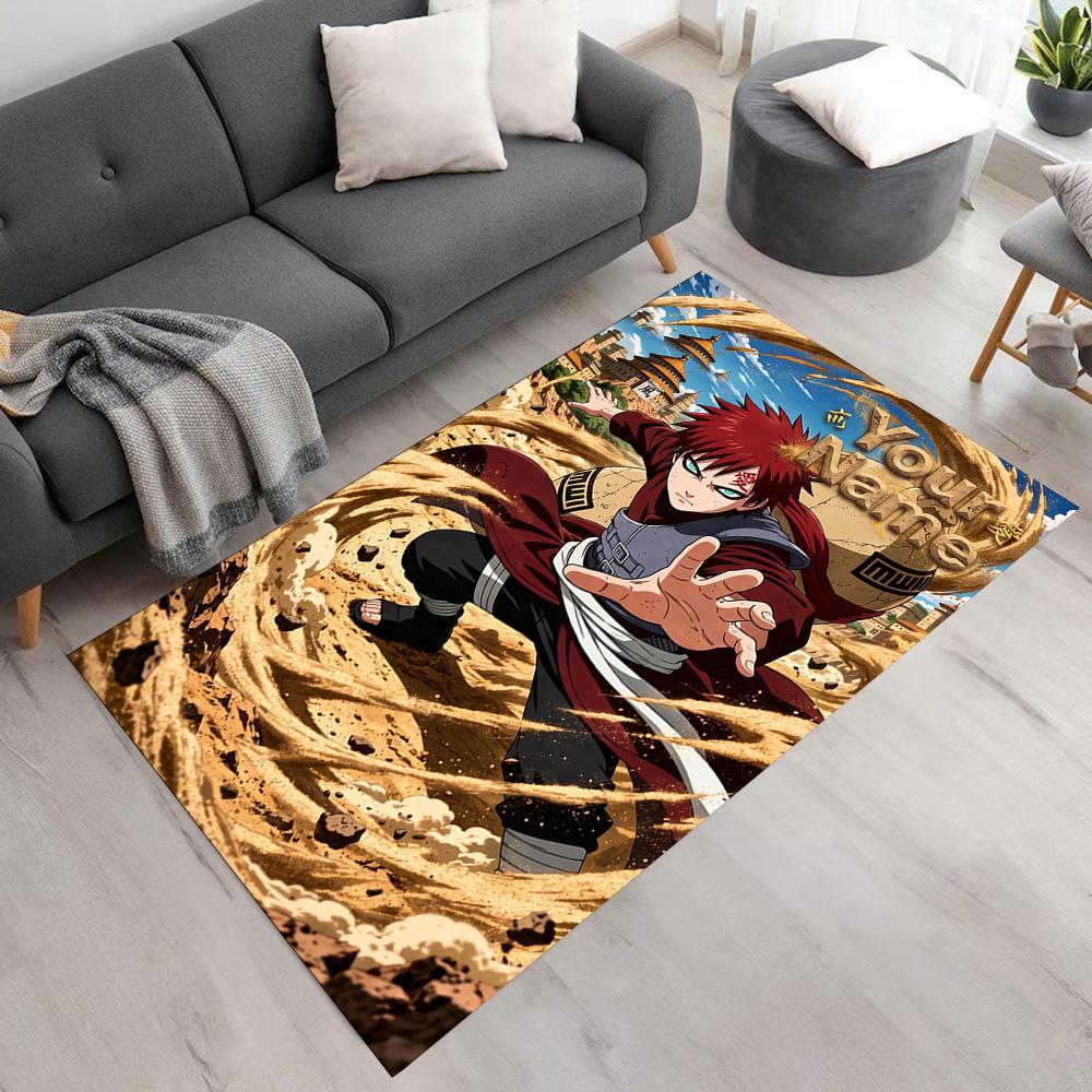Naruto Character Customize Your Name Floor Rug Office Rug Suitable for Bedrooms Game Room Living Rooms Balcony Antislip Carpet Decorate Offices
