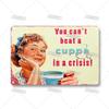 Vintage Coffee Metal Tin Sign Decorative Plate Retro Tea Time Metal Poster Home Bar Cafe Indutrial Decor Old Wall Metal Signs