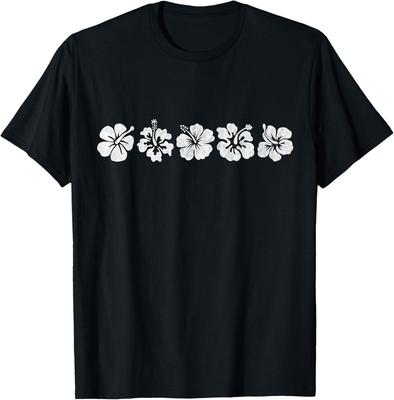Hawaiianisches Aloha Hibiskusblume Hawaii Surfer T-Shirt