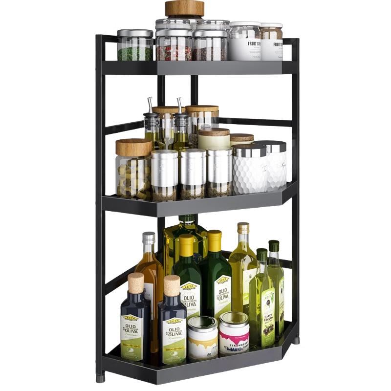 Stainless Steel 3-Tier Kitchen Spice & Utensil Rack