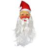 Red Santa Mask Father and Beard Realistic Santa Claus Wacky Masks Full Head Cover Ideal for Costumes Performance