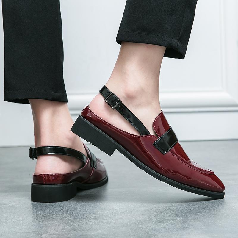 fitted lace wedding dress David Leather Derby Style Red Bottom Dress Shoes for Men – LIBERTYZENO