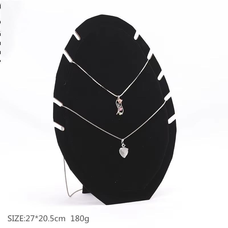 High-quality Black Red Velvet, White PU Leather Jewelry Display Stand Necklace Pendant Jewelry Storage and Display Props