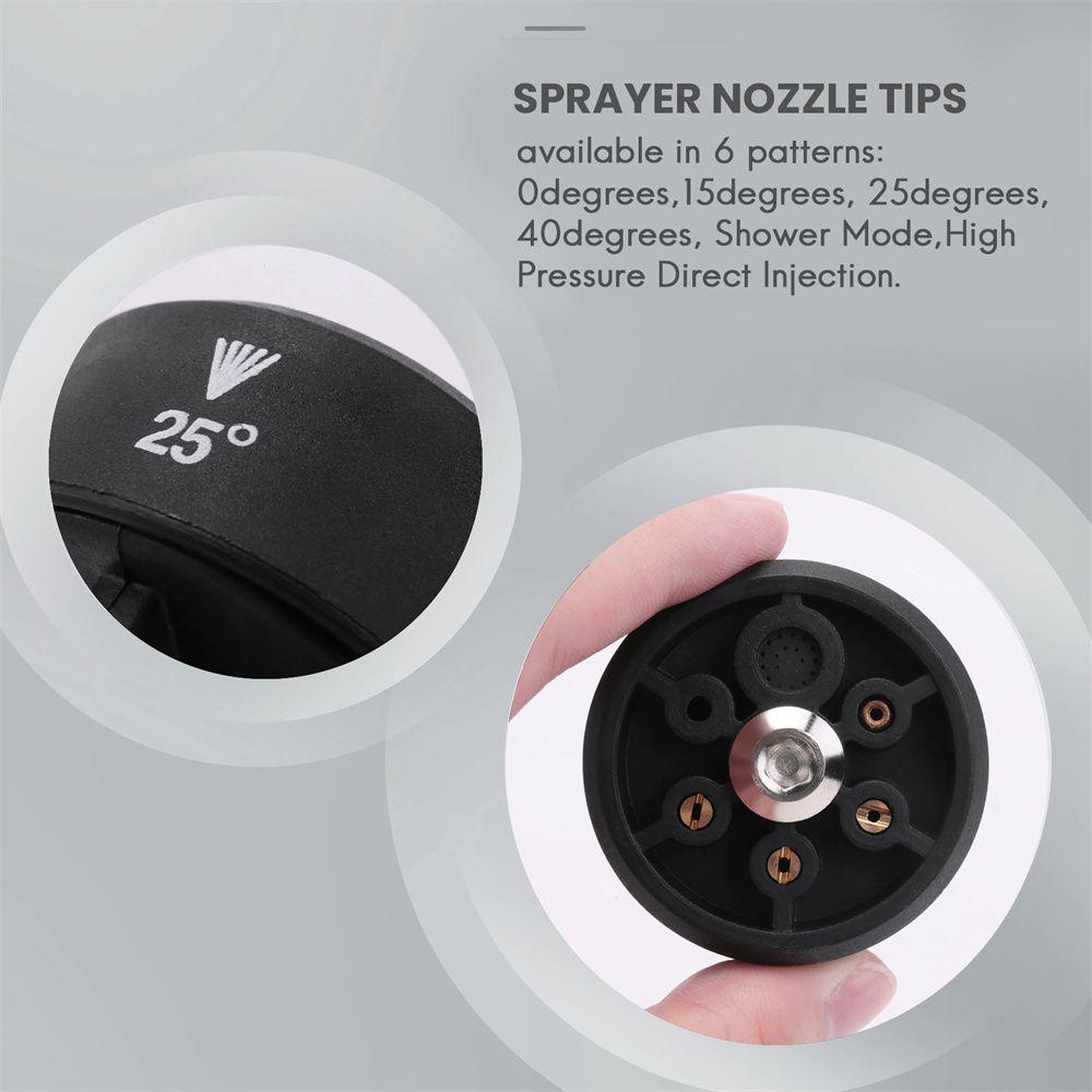 Cordless Hose Nozzle 6 in 1 1/4inch Washer Nozzle Cleaner Nozzle Car Washer Nozzle Spray Nozzle