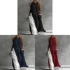 Polyester Splicing Sleeveless Loose Casual Dress With Pockets For Travel And Beach Use