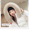 Korean Style Long Winter Cotton Coat with Large Fur Collar for Women – Thick, Loose, Over-Knee Design, Plus Sizes Available.