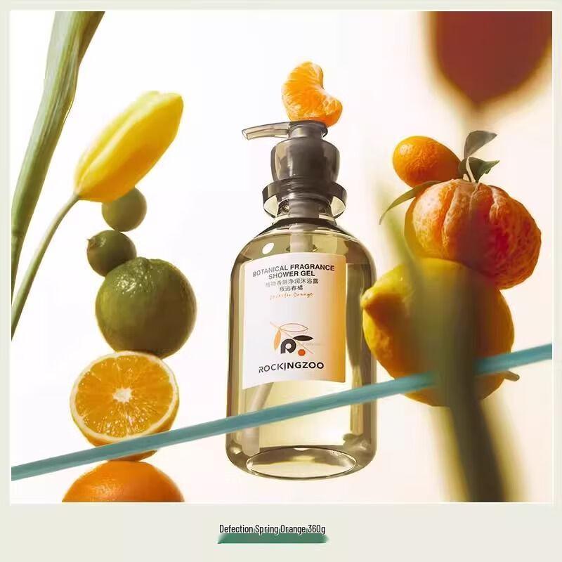 Rock Zoo Pflanzenduft Reinigendes Duschgel - Entfliehendes Frühlingsorange