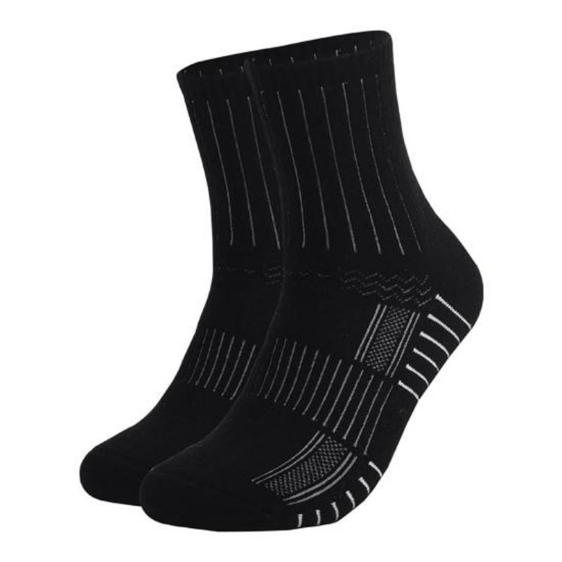 1/3 Pairs Mens Moisture Wicking Outdoor Hiking Work Wool Socks Compression Cushion Crew Socks Leisure Men Black  Grey Socks