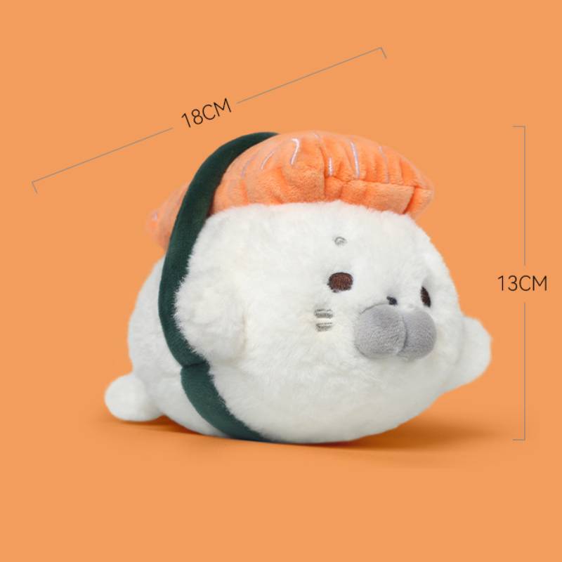 Plush Salmon Seal Toy With Soft Polyester Filling For Kids And Teens Birthday Gift