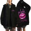 Pink Singer Zipper Jacket Harajuku Zipper Hoodie Y2K Top Coat Pullover Album Concert Fan Gift Sweatshirt