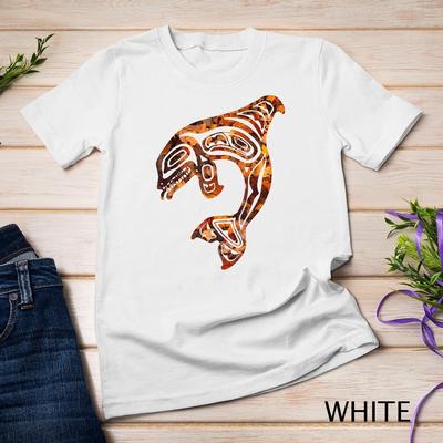 Orca Schwertwal Pazifischer Nordwesten Herbstfarben Herbstblätter Unisex T-Shirt