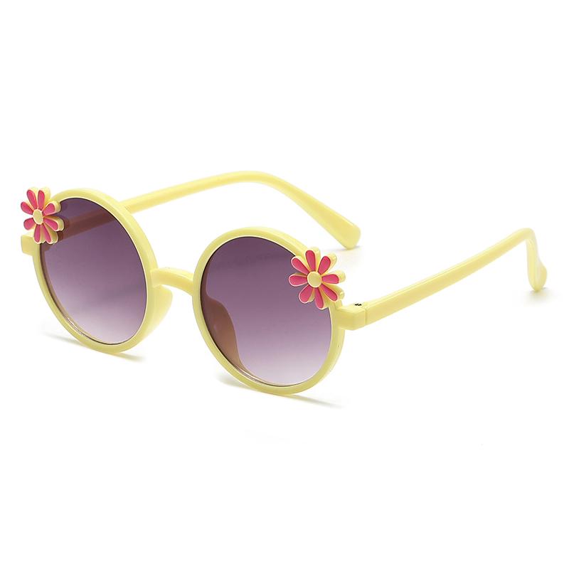 New Children's Glasses Floret Anti-ultraviolet Fashion Children's Sunglasses Outdoor Shading Travel Children's Mirror