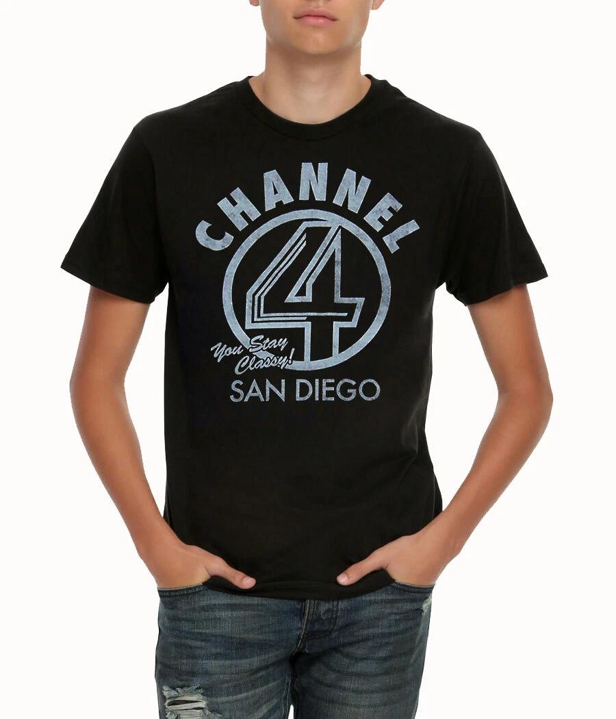 Anchorman Channel 4 News Team 100% Cotton T-shirt Mens Tees Top S