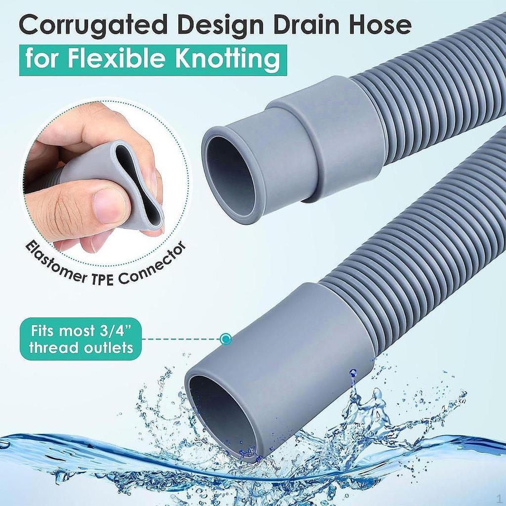 Drain Hose for Washing Machine, Flexible Design Laundry And Air Conditioning