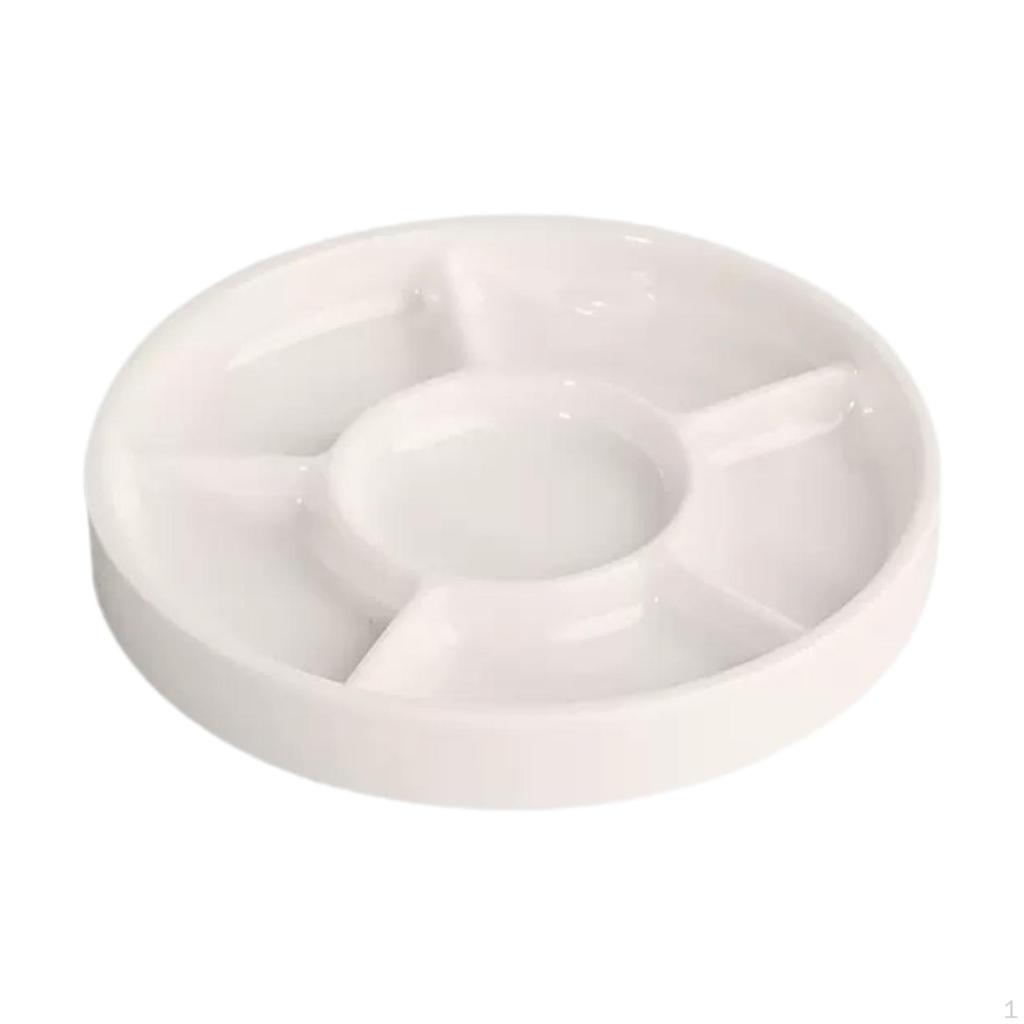 6 Slots Paint Palette Tray Mixing Color Practical Easy To Clean Grid Plate Acrylic Paints Gouache