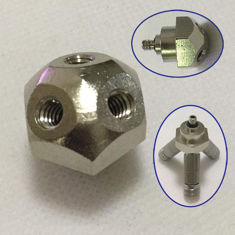 High Pressure Brass 9.52mm misting Nozzle Connector 3/8 Inch Slide Lock Connector Tee Elbow Straight Connector Spray Acce