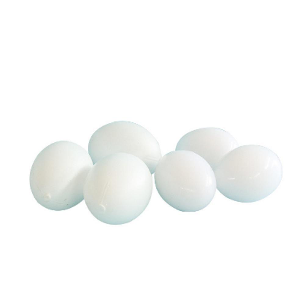 6 Pcs White Solid Plastic Pigeon Eggs Dummy Eggs Improve Laying Survival Rate