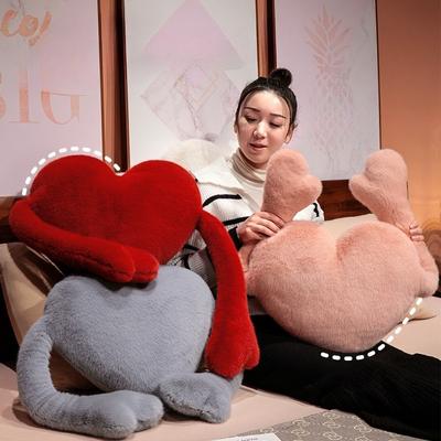 Sofa Red Love Throw Pillow Bedroom Bedside Living Room Pillow Plush Wedding Love Palm Heart Doll Girl