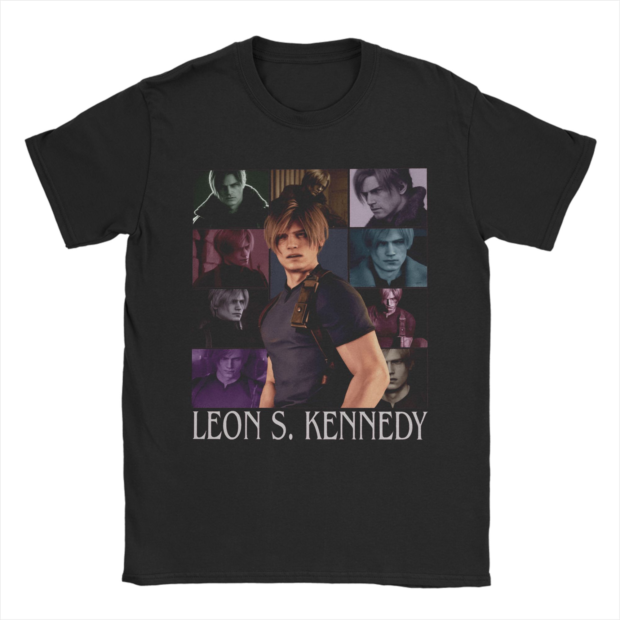 

Leon Kennedy Re9 Raccoon City T Shirt for Unisex 100 Cotton Vintage TShirts Crewneck Tees Short Sleeve Clothing Party S