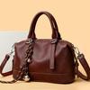 Retro Soft Leather Bag Handbag Women's High-end Sense Versatile Large-capacity Shoulder Messenger Bag
