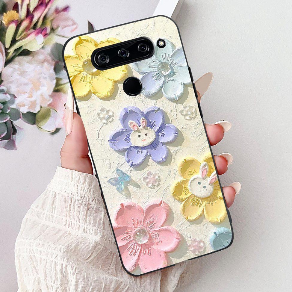 Funda For LG V40 ThinQ Case Cover Silicone Luxury Fashion Cute Cat Cool Shockproof Bumper Casing For LG V405 LM-V405 LM-V409N