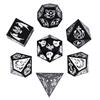 Cusdie Sharp Edges Dice DND Patterned D&D Dice Board Games 7 Handcrafted Polyhedral Dice Set for Role Playing Game Pathfinder