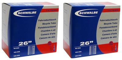 SCHWALBE Câmaras de Ar Fat Bike 26x3.5/4.8, Válvulas Presta 40mm, 13J-SV, Conjunto de 2 [Importado]