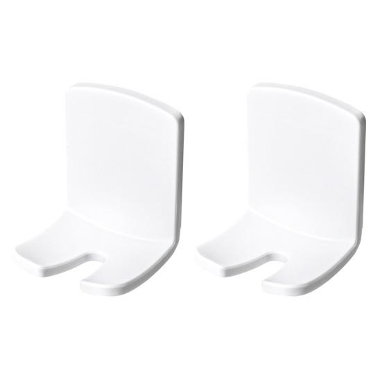 

2PCS Toothbrush Holder Wall Mount Suspended Design Stand Self Adhesive No Drilling Toothbrush Organizer for Bathroom