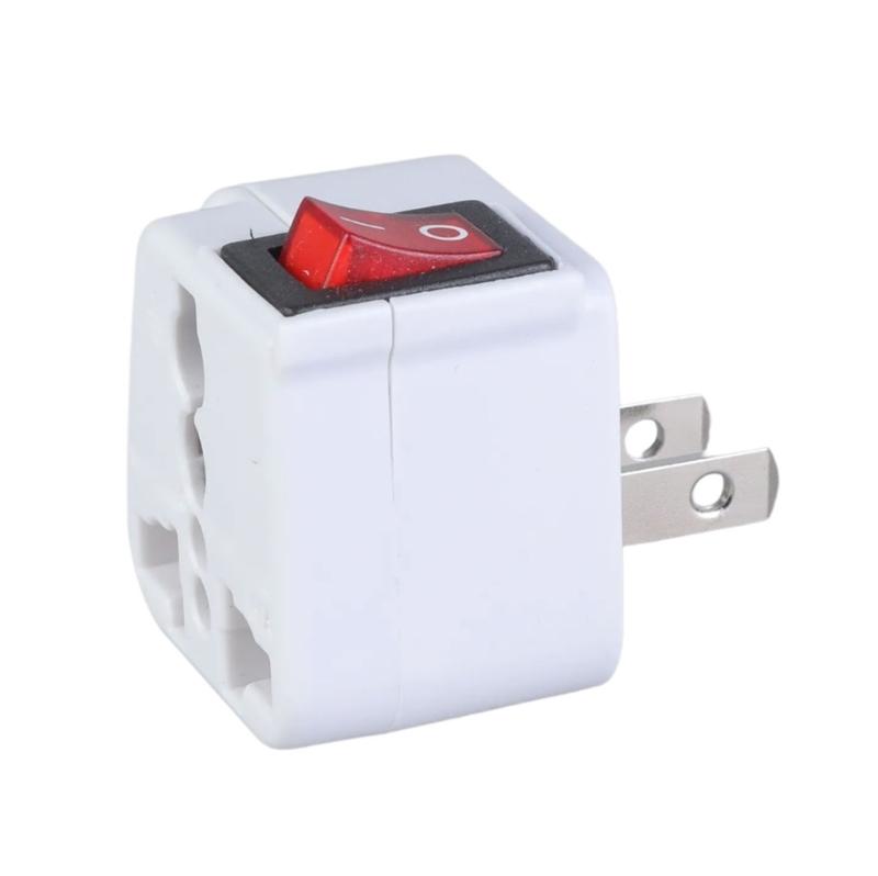 

Power Adapter ABS Plugs Adapter Small Travel Charger Pocket Size Adapter Perfect for Charging Devices While Traveling 1 білий