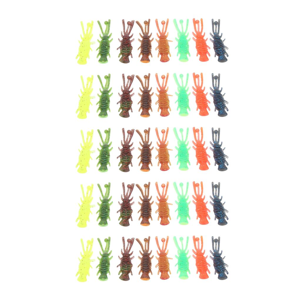5 Packs Floating Soft Shrimp Bait 6.3cm 2.1g Soft Silicone Lure for Fresh Water Sea Fishing
