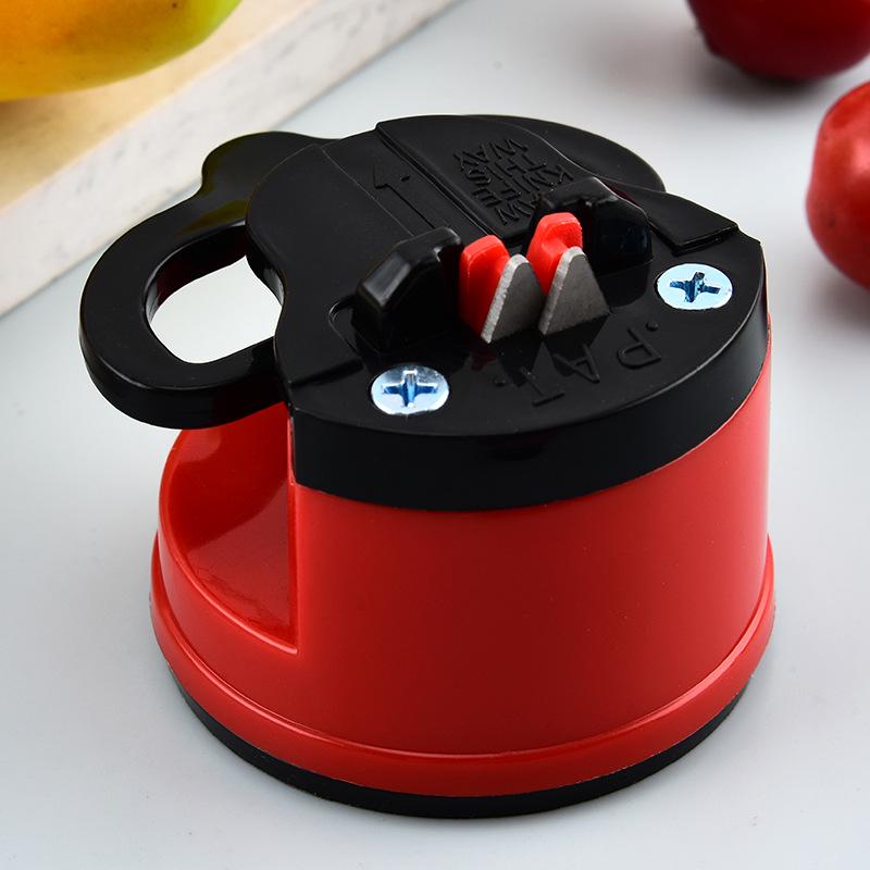 Portable Multifunctional Kitchen Knife Sharpener with Tungsten Steel and Suction Cup