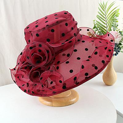 Chapéu protetor solar respirável aba larga renda floral design ponto feminino chapéu de sol para uso diário