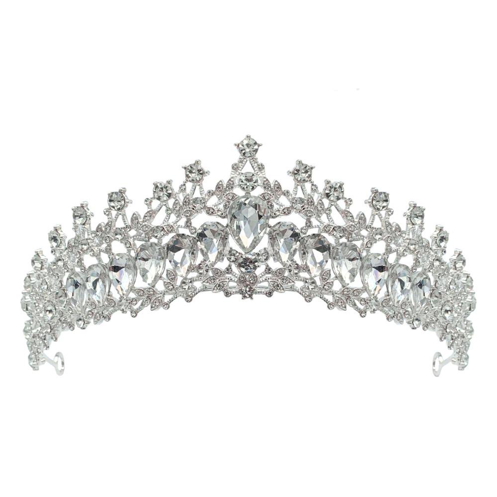 Luxury Zinc Zinc Alloy Princess Crown Shiny Bridal Headwear Trendy Girls Party Headbands  Themed Parties