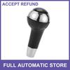 Automatic Shift Knob Single  for FIAT 500 2012-2017 Black Silver Tone