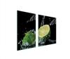 GLASPLATTE und SCHNEIDEBRETT 100x52 ZITRONE