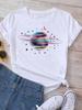 Kids Maycaur T Shirt Unisex Moon Planet Print Fashion Tee Shirts Casual Round Neck Short Sleeve