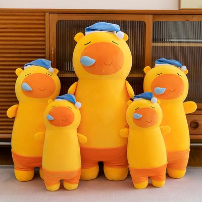 Sleepy Capybara Lulu Doll Long Pillow Kapibara Doll Plush Toy Children's Birthday Gift