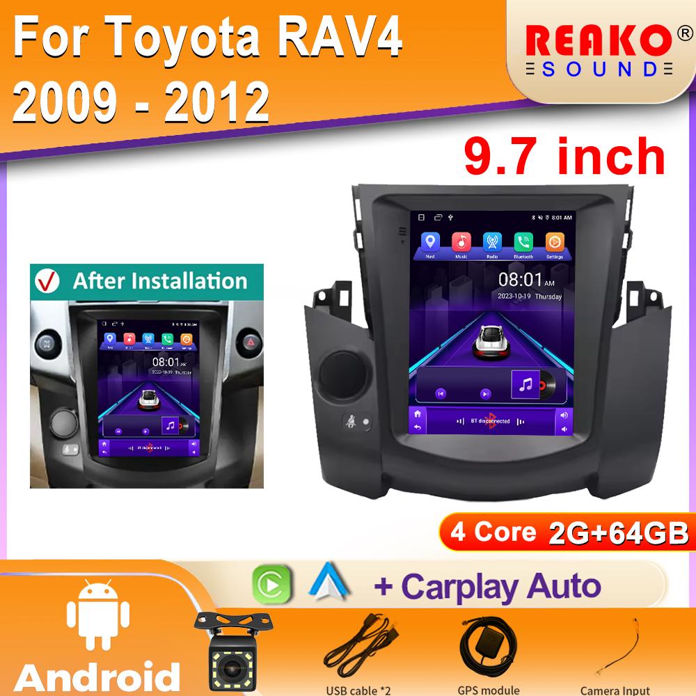 9.7" Android Vertical IPS Screen Tesla Style Car Radio For Toyoya RAV4 2009-2013 GPS Navigation Multimedia Video Player