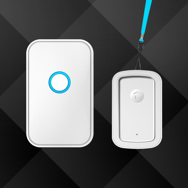 Waterproof Wireless Doorbell with Loud Ring, Rechargeable Call Button for Elderly, Emergency Alert Device, Home Use.
