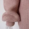 Autumn Winter Boat Neck Loose Casual Sweater Women Solid Color All-match Knitting Pullovers Top