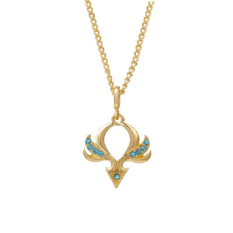 Genshin Impact Vision Element Diamant Anhänger Halskette Legierungskette Zirkonbesetzt