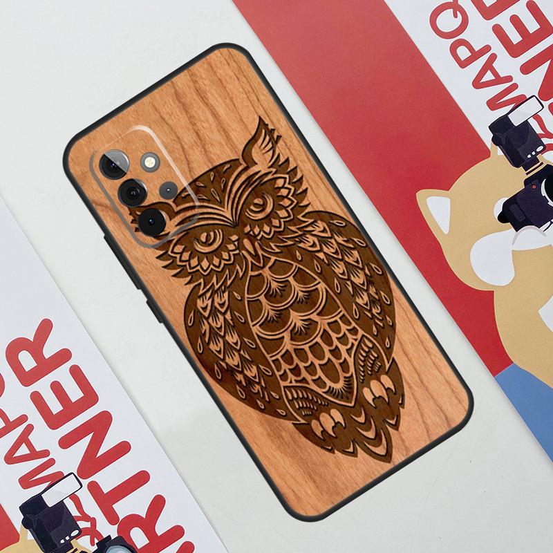 Turtle Elephant Dragon Wood Case For Samsung Galaxy A36 A35 A55 A06 A16 A26 A56 A53 A32 A52 A33 A13 A14 A34 A54 A17 A15