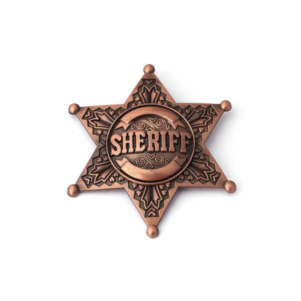 Hexagon Star Sheriff Badge Brooch Cowboy Outfit Accessories Jewelry Gift Wholesale
