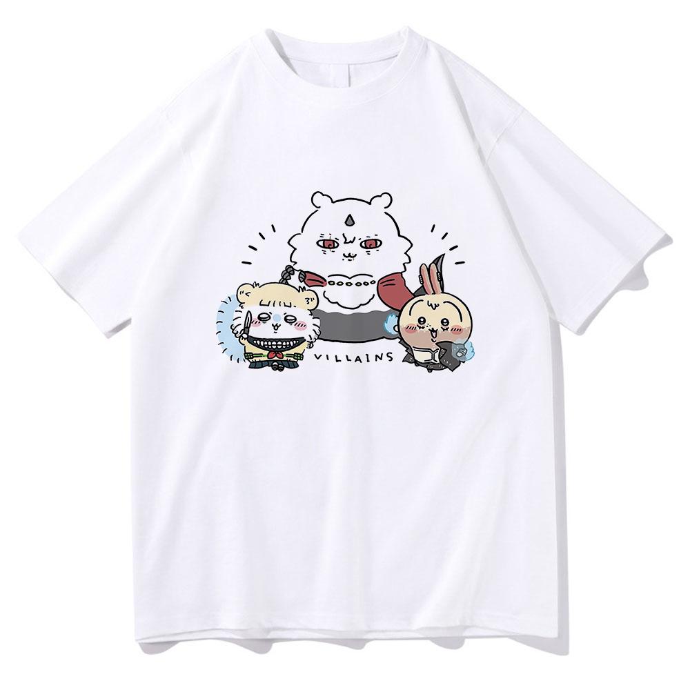 Chiikawa T Shirt Unisex  Harajuku Graphic Funny Kawaii T-Shirt Unisex Japanese Anime Cartoon Casual Cotton Tees Shirts Korea Clothes