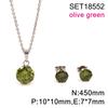 Popular in Europe and The United States, Round Color Zircon Titanium Steel Set, Versatile Exquisite Women's Collarbone Chain Earrings, Versatile 2026
