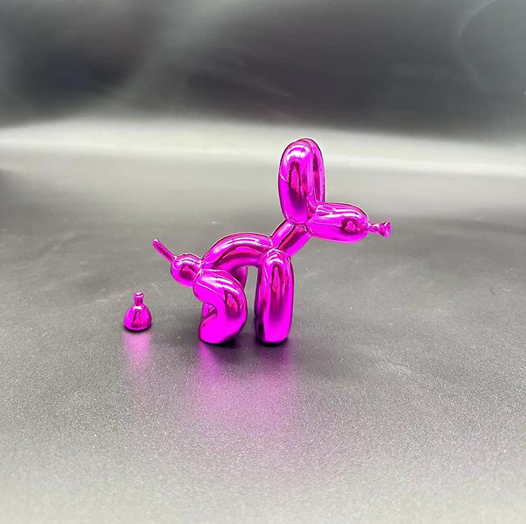 Trendy Resin Poop Dog Balloon Figurine - Modern Home Decor Ornament