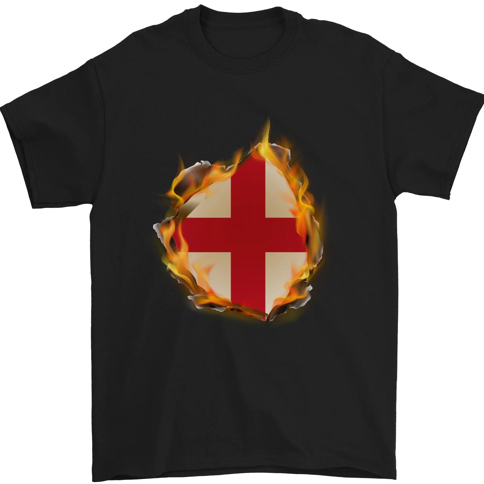 The St Georges Cross English Flag England Mens T-shirt Cotton XXXL