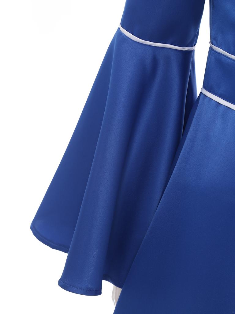 Womens Clergy Minister Robe Stand Collar Long Sleeve Buttons Design Cassock Church Pastor Robe