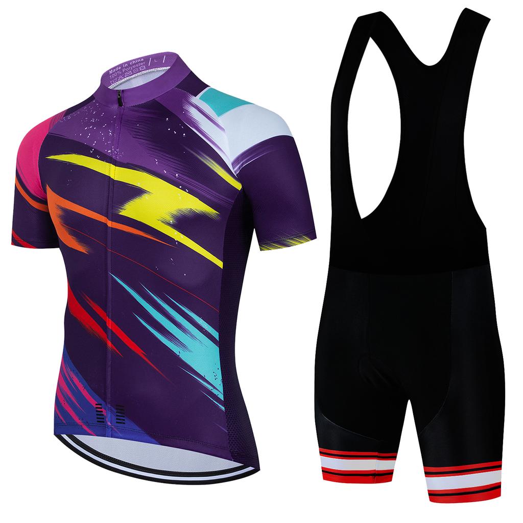 2024 New Team Cycling Bicycle Short Sleeves Maillot Ciclismo Men Cycling Jersey Summer Breathable Cycling Clothing Sets