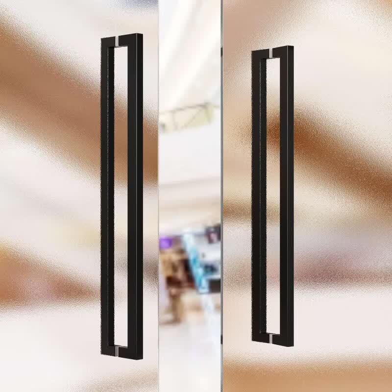 Moderne minimalistische Schiebetür aus gehärtetem Glas
